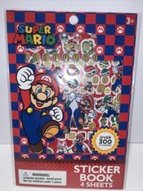 Super Mario Sticker Book 4 Sheets 300+ PCS Officially Licensed Nintendo Gaming - £5.51 GBP