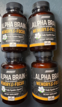 4X Onnit Labs Alpha Brain Memory &amp; Focus Bottle 30 Capsules Each 4 Bottles - £58.56 GBP