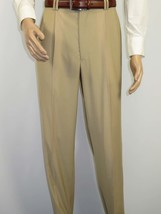 Men&#39;s Dress Pants Inverted double pleats sp3000 Beige size 32 - £23.59 GBP