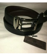 IB ITALIAN leather belt Black /BROWN / SILVER mens SZ 38 NEW - £46.21 GBP