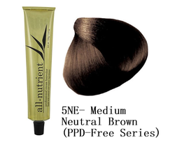 All-Nutrient Permanent Cream Hair Color - 5NE Medium Neutral Brown (PPD-Free)