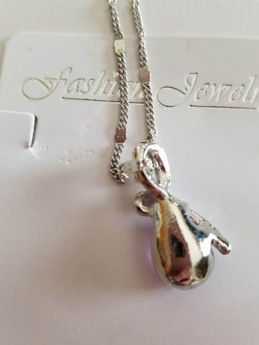 Fashion Jewelry ~ Silver-Tone ~ Teardrop Design with a Purple Crystal ~ Necklace Item image 5