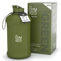 The Green Gym Keg Sports Water Bottle (2.2 L) with Carry Handle, 64oz - £29.56 GBP