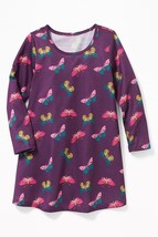 Toddler Girl&#39;s Purple Butterfly Print Sleep Dress, Nightgown, Size 3T - $11.13