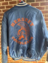 Vintage WINDLESS Satin Jacket Size Large Blue “Hershey Cheerleader” 70s/80s - £24.30 GBP