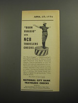 1956 National City Bank Travelers Checks Ad - Buon Viaggio with NCB - £14.52 GBP