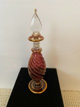 Vintage Shannon by Godinger Crystal Perfume Dabber Bottle w/ Gold Cranberry - £41.65 GBP