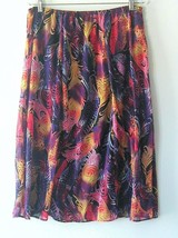 BFA Classics Lined Abstract Pattern Midi Skirt Size 16 Bohemian Colorful - £13.45 GBP