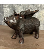 Vintage Reproduction Cast Iron Flying Pig Decorative Figurine for Home o... - $717.96 MXN