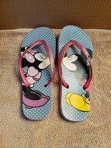 Disney Mickey and Minnie Mouse Kissing Flip Flops ~ Size 8/9 - £7.12 GBP