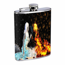 Fire Ice Sisters Em1 Flask 8oz Stainless Steel Hip Drinking Whiskey - £11.64 GBP