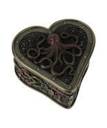 Heart Shaped Steampunk Octopus Trinket Stash Box - £34.38 GBP