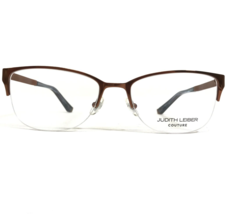 Judith Leiber Eyeglasses Frames Rhythm Wood Brown Blue Clear Crystals 53-18-135 - £119.78 GBP