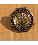 Antique Vintage 1940s Mid Century Sterling Silver Dark Blue Enamel State... - $774.17 MXN