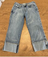Vintage Baby Phat Capri Jeans Juniors 11 Blue Medium Wash Stretch Capri Y2k - $18.27