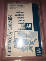 Garmin City Select North America Certificate 010-10332-00 Cd - $100.43