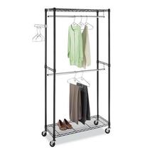 Closet Organizer Garment Rack Clothes Hanger Home Shelf Heavy Duty Furniture - £63.92 GBP