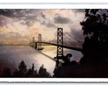 Oaklnad Bay Bridge San Francisco California CA Sunset UNP WB Postcard T9 - $4.90