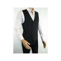 Men RENOIR Vest Wool 140 Adjustable ,V-Neck 2 Pocket Fully lined 555-3 Charcoal image 3