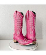 Lane LEXINGTON Womens Cowboy Boots 7 Hot Pink Western Cowgirl Mid Calf T... - $282.15