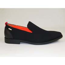 Men Tayno Dressy Casual Knit Fabric Comfortable Slip on Loafer #ALPHA F Black image 8