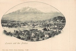 Switzerland~Luzern Und Der PILATUS~1900s Oval Image Postcard - £6.90 GBP
