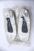 VTG 1970s Silver Metallic Stretch Shoes Womens Gustave  7-7.5 M FLATS NIP - $550.53 MXN