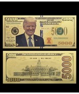 24K GOLD Plated Foil $5000 Dollar Bill Collectible Novelty Collection No... - €11,11 EUR
