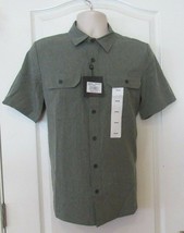 ZeroXposur Short Slv Travel Series Button Shirt HTR LODEN Men&#39;s Sz S NWT... - $21.84