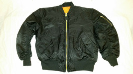 Intermediate MA-1 Pilot Flyers Flight Bomber Aviator TRU-SPEC Medium Black Usaf - £60.67 GBP