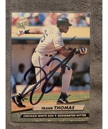 Frank Thomas Hand Signed Fleer Baseball Card Autographed Chicago Whiteso... - $24.00