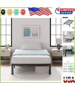 Eco-Friendly 14-Inch Black Twin Metal Bed Frame With Underbed Storage Space - $2,138.27 MXN