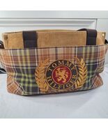 Vintage Tommy Hilfiger Tote Purse MCMLXXXV Embroidered Lion Plaid Cordur... - $46.00
