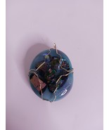 Handmade Floral Glass Pendant 2&quot; - $214.94 MXN