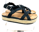 Olivia Miller Byron Bay Strappy Espadrille Sandals- Black, US 8M - $22.00