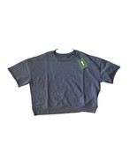 NWT Women DAILY DRILLS Reversible Cropped Sleeve Crew Sweatshirt Pullove... - $78.00