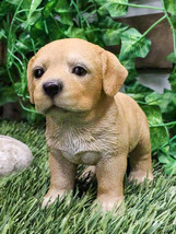 Adorable Labrador Puppy Dog with Begging Glass Eyes Figurine Pet Pal Ani... - $24.99