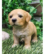 Adorable Labrador Puppy Dog with Begging Glass Eyes Figurine Pet Pal Ani... - $470.08 MXN
