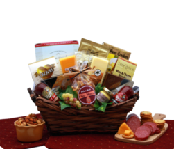 Gourmet Delights Gift Basket - Ultimate Meat and Cheese Selection - £76.62 GBP