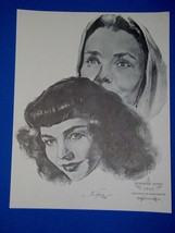 Jennifer Jones Academy Award Portrait Print Vintage 1962 Volpe Song Bern... - $227.89 MXN