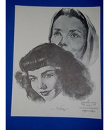 Jennifer Jones Academy Award Portrait Print Vintage 1962 Volpe Song Bern... - $227.89 MXN