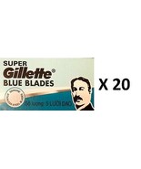 100 Gillette Super Blue DE double edge razor blades - £15.92 GBP