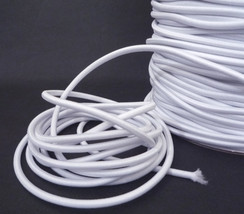 Approx 3mm wide 5-20yds White Elastic Thread Round Elastic Cord ET5 - $5.99+