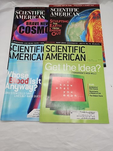 Lot Of (4) Scientific American Magazines 2001 Jan Mar Apr May - $31.67