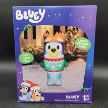 New Gemmy Bluey Christmas Inflatable 5 FT Lighted Yard Decor Outdoor Hol... - $44.54