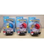 Pokemon Tomy Clip &amp; Carry lot of 3 - Pikachu Noibat &amp; Dedenne Toy Figure... - $28.89