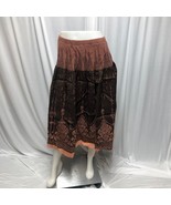 Coldwater Creek Skirt Womens Petite Medium Brown Orange Broomstick Peasa... - £13.89 GBP