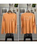 Vineyard Vines Long Sleeve Pocket Tee Whale Orange M - $23.04