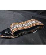 New Old Stock 1970s Embroidered Woven Hippie Guitar Strap Metal Buckle U... - €48,17 EUR