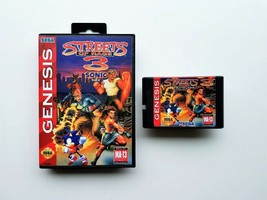 Streets of Rage 3 with Sonic the Hedgehog Game - Sega Genesis Custom Hack (USA) - £11.18 GBP+